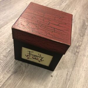 Decorative Red and Black Decorative Stitched Mystery Box